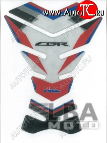 Наклейка на бак для мотоцикла Honda CBR HRC Бело-Красная  пм-00017089