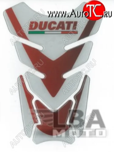 Наклейка на бак для мотоцикла Ducati Бело-Красная  пм-00017097