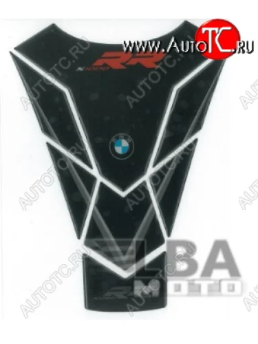 Наклейка на бак для мотоцикла BMW S1000RR Черно-Красная  пм-00017101