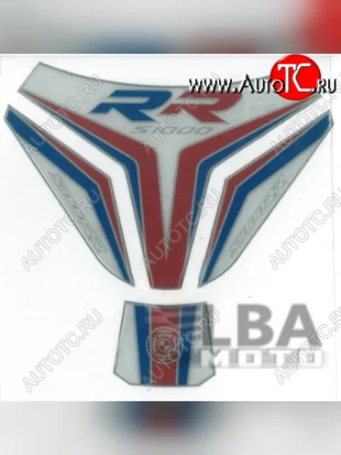 Наклейка на бак для мотоцикла BMW S1000RR Бело-Красно-Синяя Широкая  пм-00017111