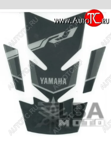 Наклейка на бак для мотоцикла Yamaha YZF-R1 Серо-Черная  пм-00017117