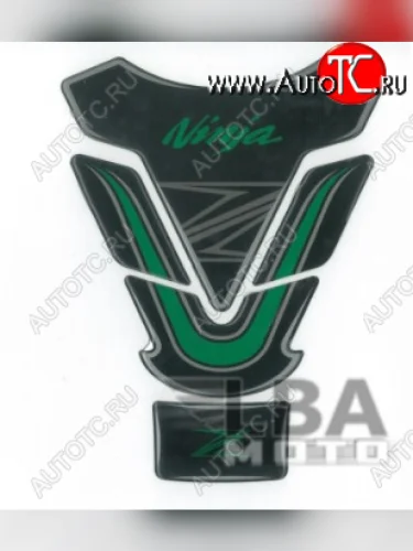 Наклейка на бак для мотоцикла Kawasaki Ninja Z Черно-Зеленая  пм-00017120