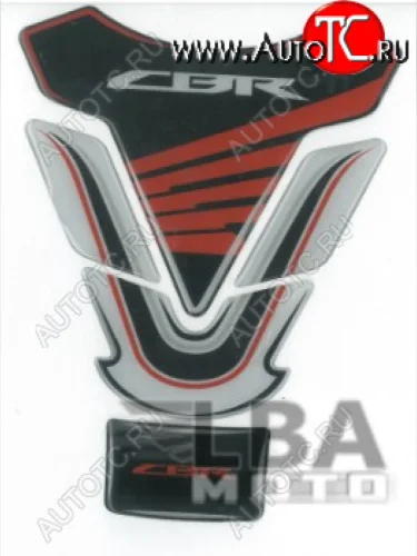 Наклейка на бак для мотоцикла Honda CBR 2 Черно-Бело-Красная  пм-00017124