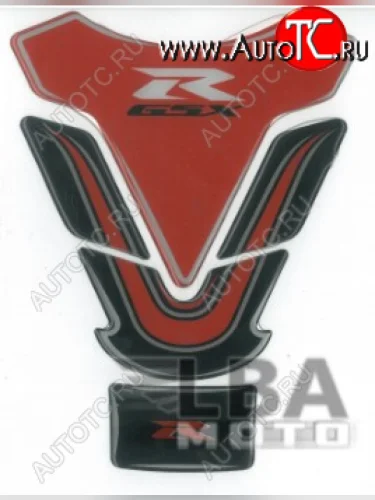 Наклейка на бак для мотоцикла Suzuki GSX-R Красно-Черная  пм-00017127