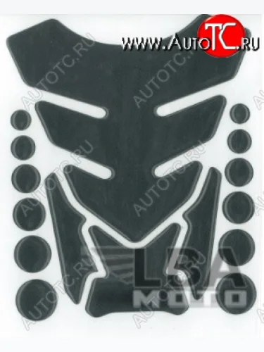 Наклейка на бак для мотоцикла Карбон Черная 2  пм-00017137