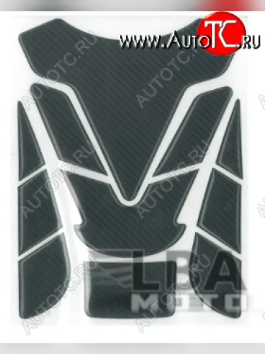 Наклейка на бак для мотоцикла Карбон Черная 3  пм-00017140