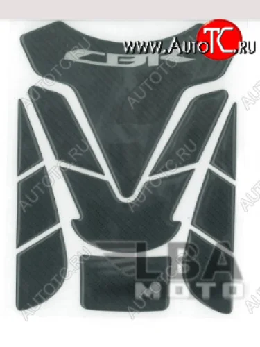 Наклейка на бак для мотоцикла Honda CBR Карбон Черная 1  пм-00017141