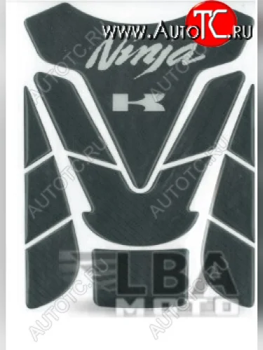 Наклейка на бак для мотоцикла Kawasaki Ninja Под Карбон 1  пм-00017143