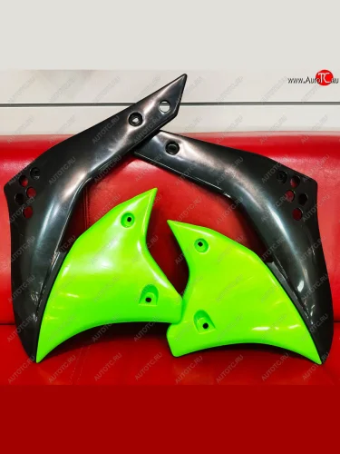 Обтекатели радиатора UFO Kawasaki KX250F 2006+ (3767-999) Зелено-Черный  пм-00019972