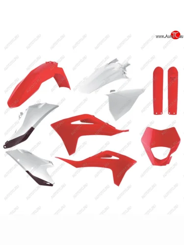 Комплект пластика POLISPORT GasGas EX250300 20-22, EX-F250350450 Красно-Белый  6200177-926-7987