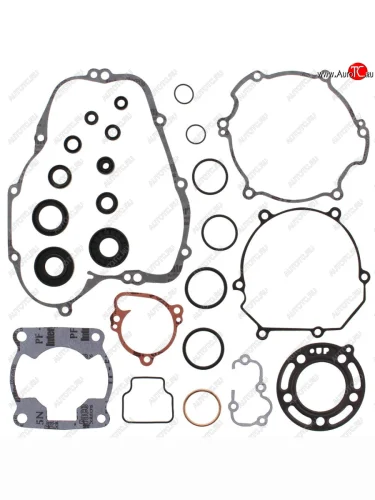 Комплект прокладок и сальников двигателя полный WINDEROSA Kawasaki KX85 07-13  (811419)  811419
