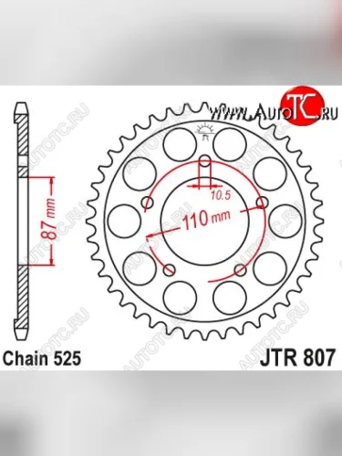 Звезда цепного привода JTR807 48  jtr807.48