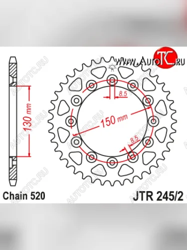Звезда цепного привода JTR2452.43  jtr2452.43