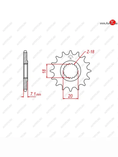 Звезда передняя ведущая M-CAX 2442712 ( JTF427 )  пм-00017600