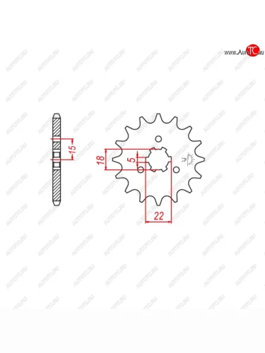 Звезда передняя ведущая Renthal 337-520-13GP 13 Зубов ( JTF1445 13 )  пм-00017577