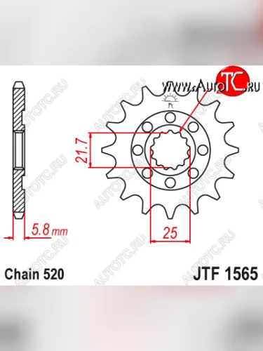 Звезда цепного привода JTF1565.14SC  jtf1565.14sc