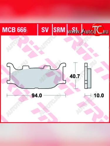 Тормозные колодки TRW MCB666  mcb666