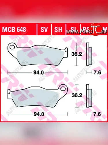 Тормозные колодки TRW MCB648SI  mcb648si