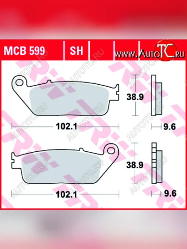 Тормозные колодки TRW MCB599  mcb599