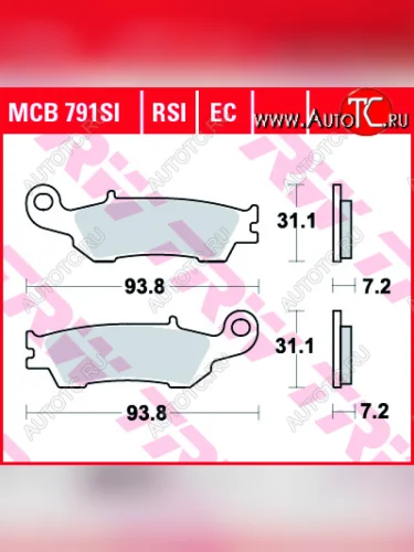 Тормозные колодки TRW MCB791SI  mcb791si