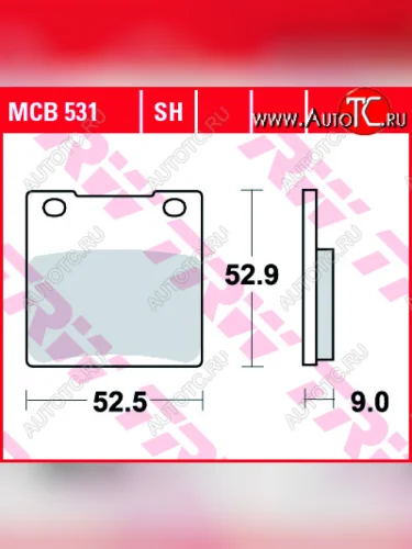 Тормозные колодки TRW MCB531SH  mcb531sh