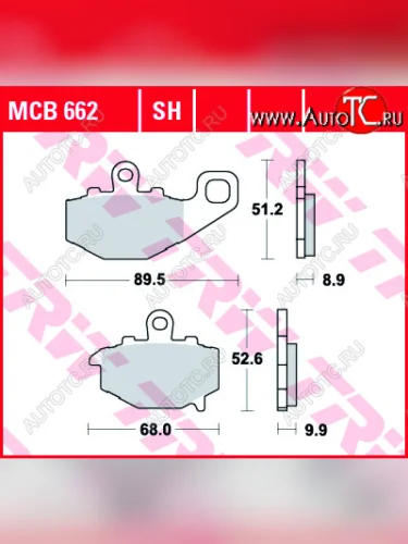 Тормозные колодки TRW MCB662SH  mcb662sh