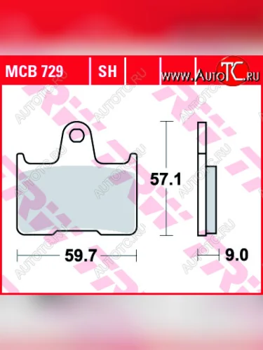 Тормозные колодки TRW MCB729SH  mcb729sh