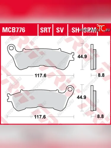 Тормозные колодки TRW MCB776SH  mcb776sh