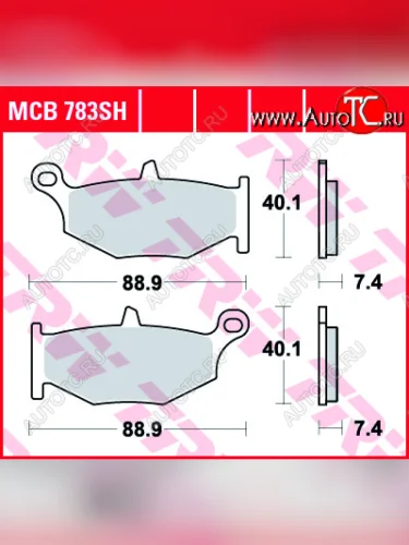 Тормозные колодки TRW MCB783SH  mcb783sh