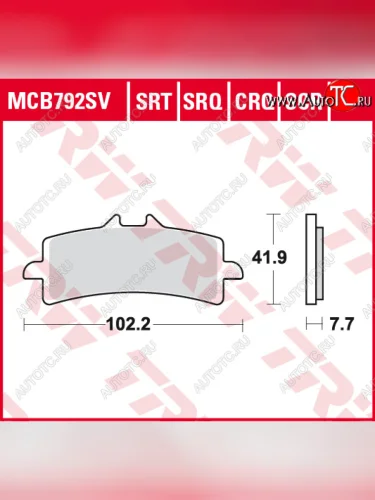 Тормозные колодки TRW MCB792SRT  mcb792srt