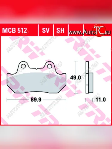 Тормозные колодки TRW MCB512  mcb512
