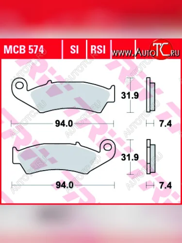 Тормозные колодки TRW MCB574SI  mcb574si