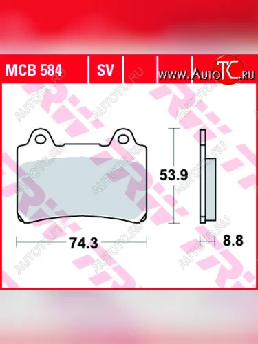 Тормозные колодки TRW MCB584SV  mcb584sv