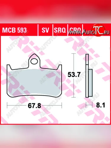Тормозные колодки TRW MCB593  mcb593