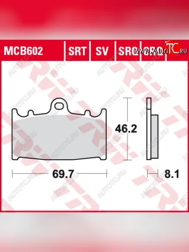 Тормозные колодки TRW MCB602SRT  mcb602srt