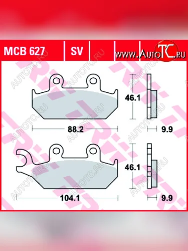 Тормозные колодки TRW MCB627SV  mcb627sv