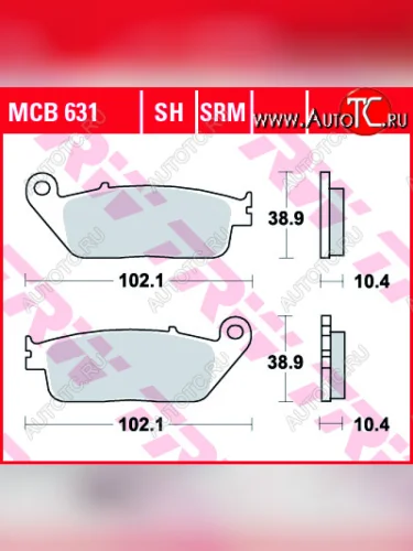 Тормозные колодки TRW MCB631SH  mcb631sh