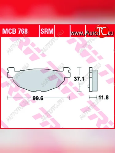 Тормозные колодки TRW MCB768  mcb768