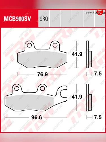 Тормозные колодки TRW MCB900SV  mcb900sv