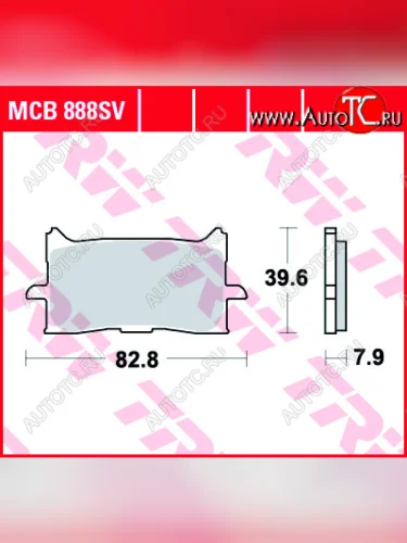 Тормозные колодки TRW MCB888SV  mcb888sv