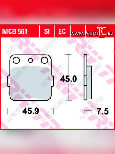 Тормозные колодки TRW MCB561  mcb561