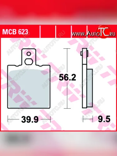 Тормозные колодки TRW MCB623  mcb623