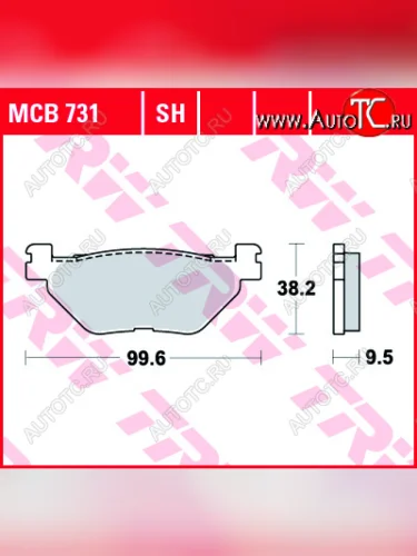 Тормозные колодки TRW MCB731  mcb731