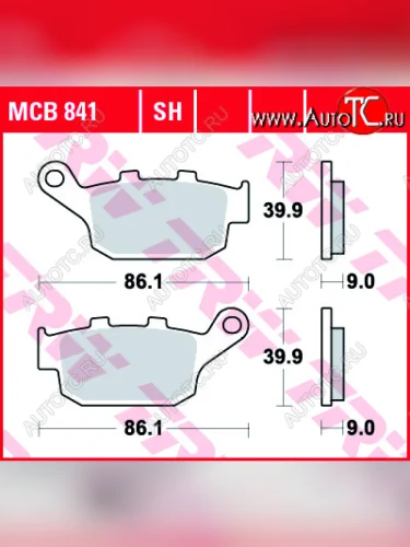 Тормозные колодки TRW MCB841  mcb841