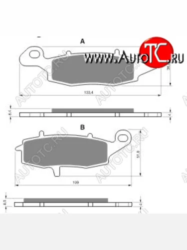 Тормозные колодки Gold-Fren 124 S3  124 s3