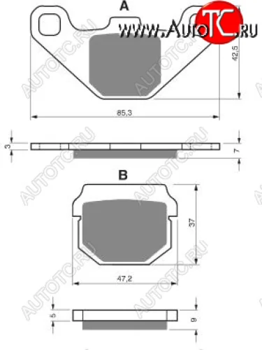 Тормозные колодки Gold-Fren 047 AD  047 ad