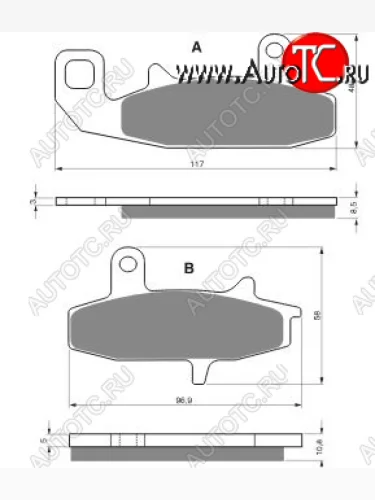 Тормозные колодки Gold-Fren 036 S3  036 s3