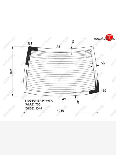Стекло заднее (Цвет зеленый Обогрев Антенна) Toyota Corolla (E180) 12-19 XYG 8409BGNSA RW/H/X