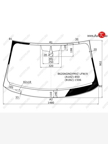 Стекло лобовое (Датчик дождя Молдинг) Audi A3 12-19  S3 13-16 XYG 8620AGNGYMVZ LFW/X