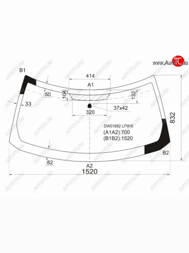 Стекло лобовое Jeep Patriot 06-16 XYG DW01682 LFW/X